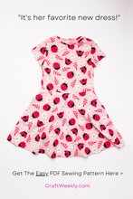 Load image into Gallery viewer, Katie Skater Dress Sewing Pattern - Sizes 2T - 14 Kids