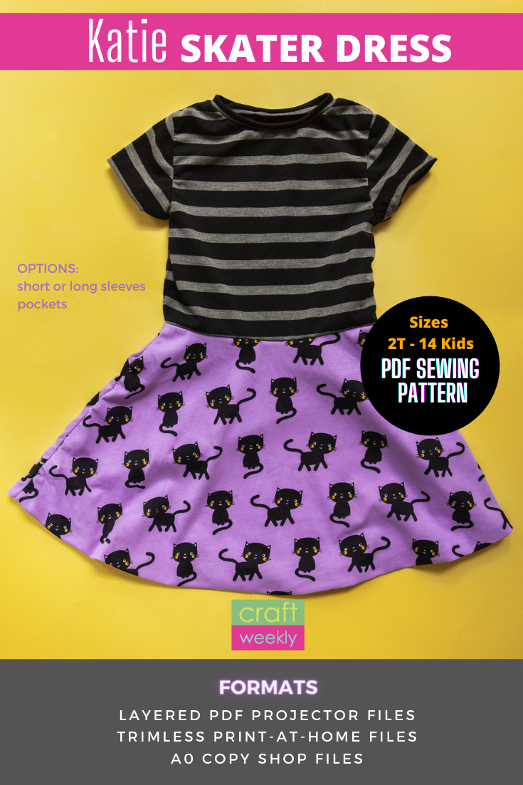 Katie Skater Dress Sewing Pattern - Sizes 2T - 14 Kids CraftWeekly Katie Skater Dress Sewing Pattern - Sizes 2T - 14 Kids CraftWeekly