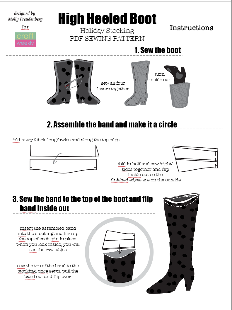 High Heeled Christmas Stocking PDF Sewing Pattern – CraftWeekly high-heeled-christmas-stocking-pdf-sewing-pattern-craftweekly