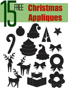 15 Christmas Appliques - FREE