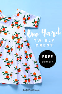 Free One Yard Twirly Dress Sewing Pattern 3T